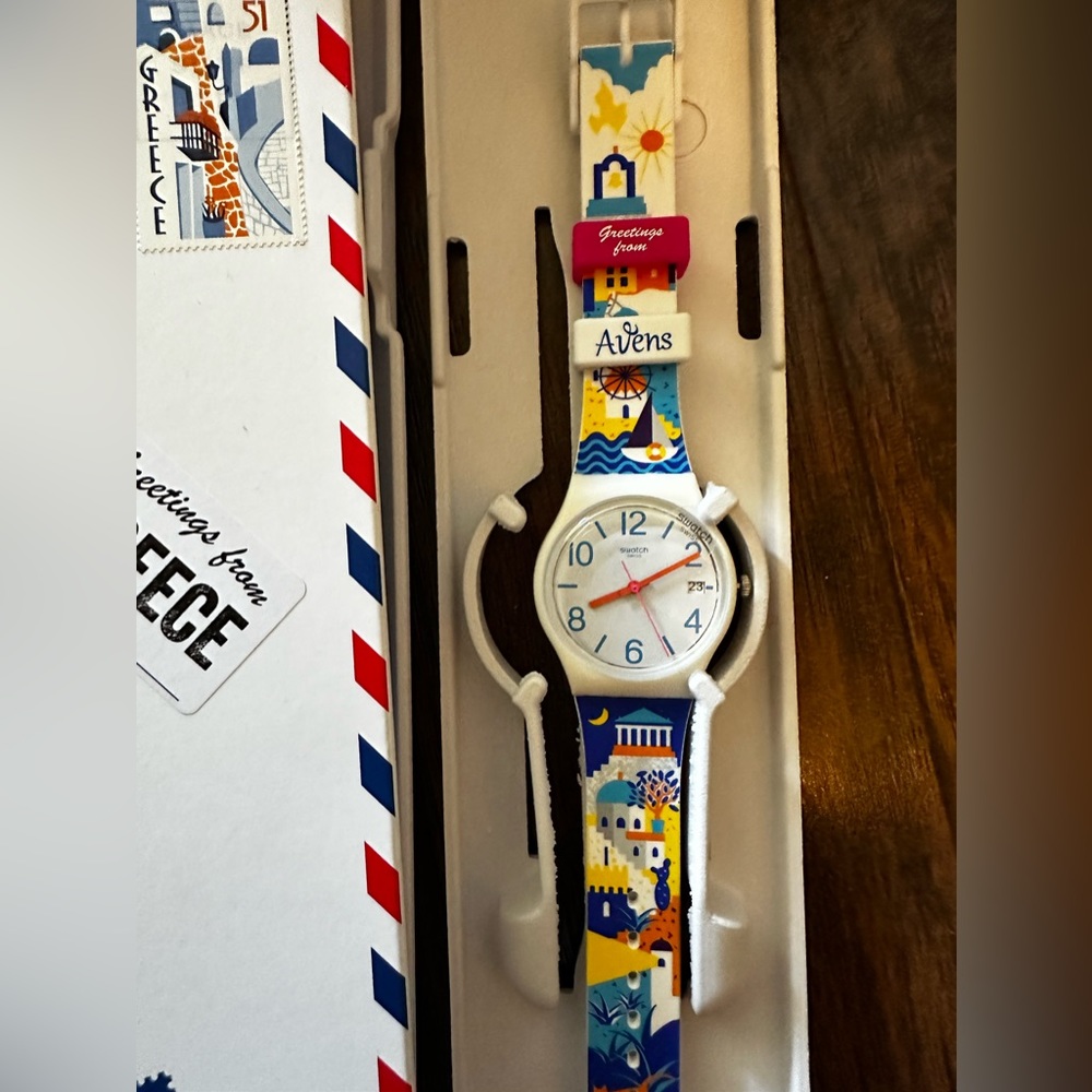 Swatch watch "It's all Greek to me" from Athens NIB